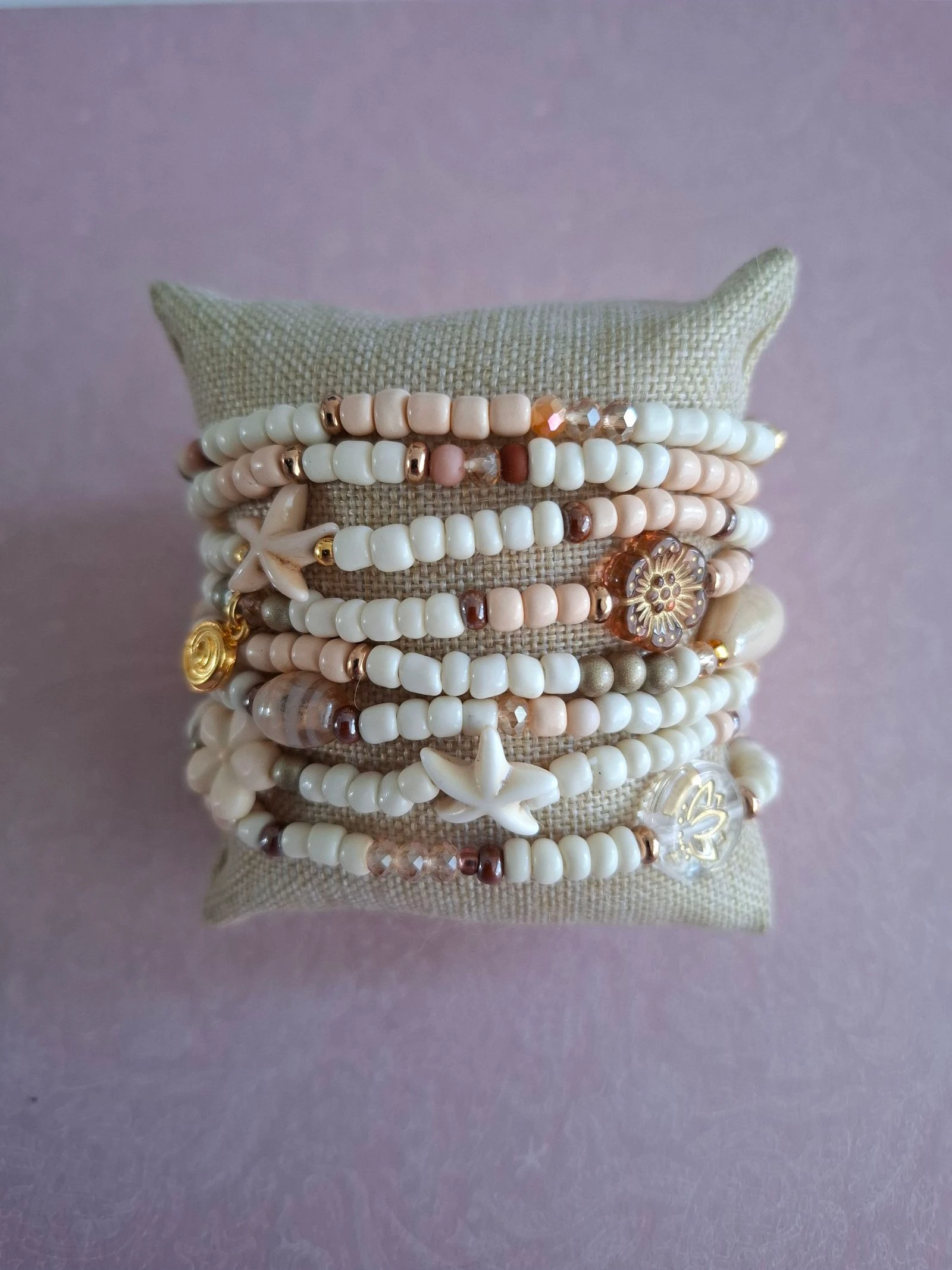 Bracelet/wikkelarmband ivoor